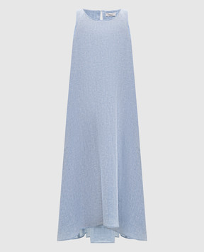 Peserico Голубое платье из льна S02226D02600