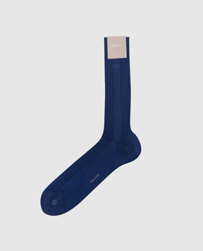 Tom Ford Синие носки с вышивкой монограммы KKS001YMC045