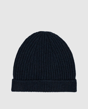 Bertolo Cashmere Темно-синяя шапка из кашемира 500019000005