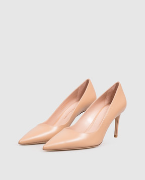 Stuart Weitzman Бежевые кожаные туфли STUART POWER SK328
