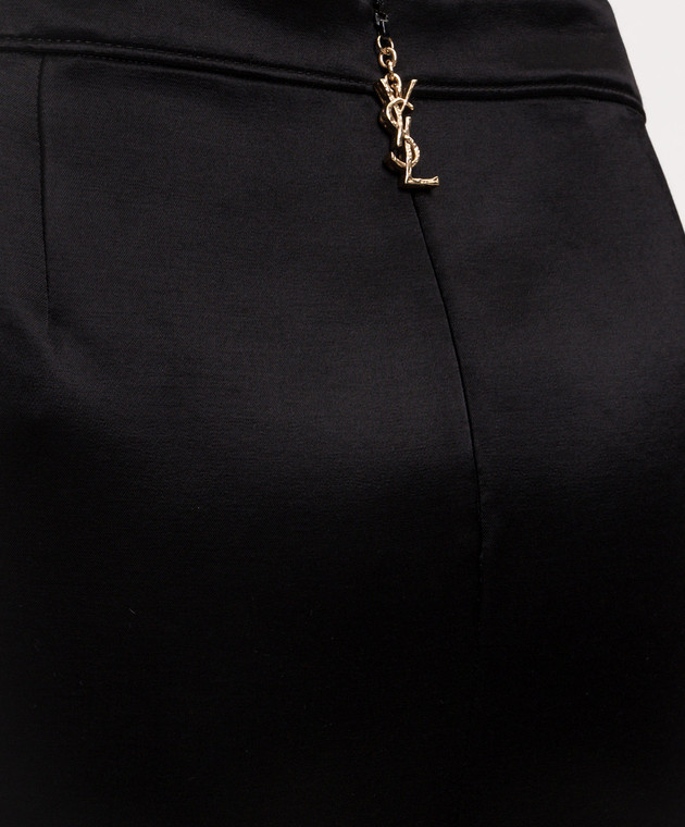 Saint Laurent Черная юбка-карандаш Cassandre 863981Y1K44 изображение 5