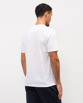 Stefano Ricci Белая футболка с вышивкой логотипа MNH6105090803