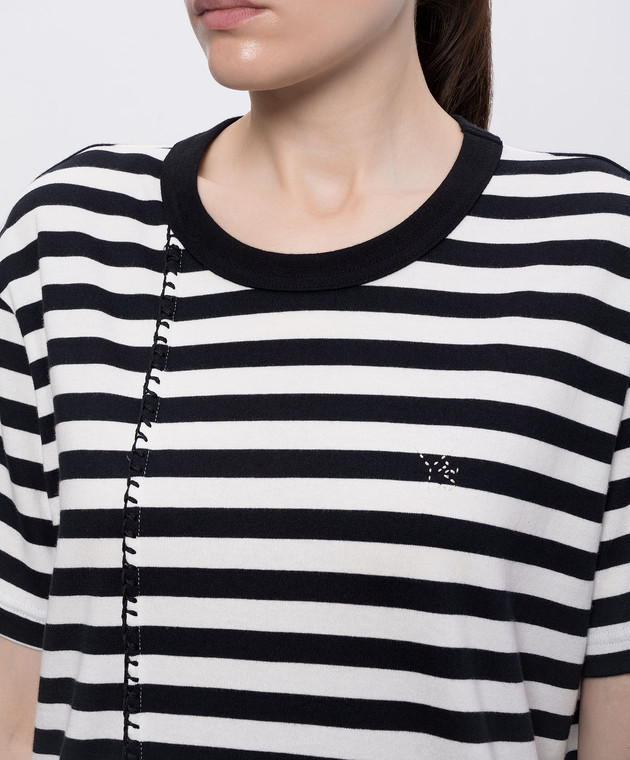 Y`S Yamamoto Футболка в смужку з монограмою YKT72055 зображення 5