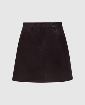 Max Mara Weekend Бордова шкіряна спідниця WKDONCIA WKDONCIA