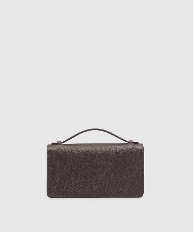 Valentino Коричневый кожаный клатч VLogo 9W2P0AU1SNP изображение 3