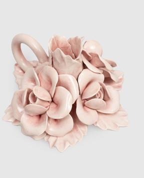 Bitossi Home Розовый керамический подсвечник с розами EMP00408