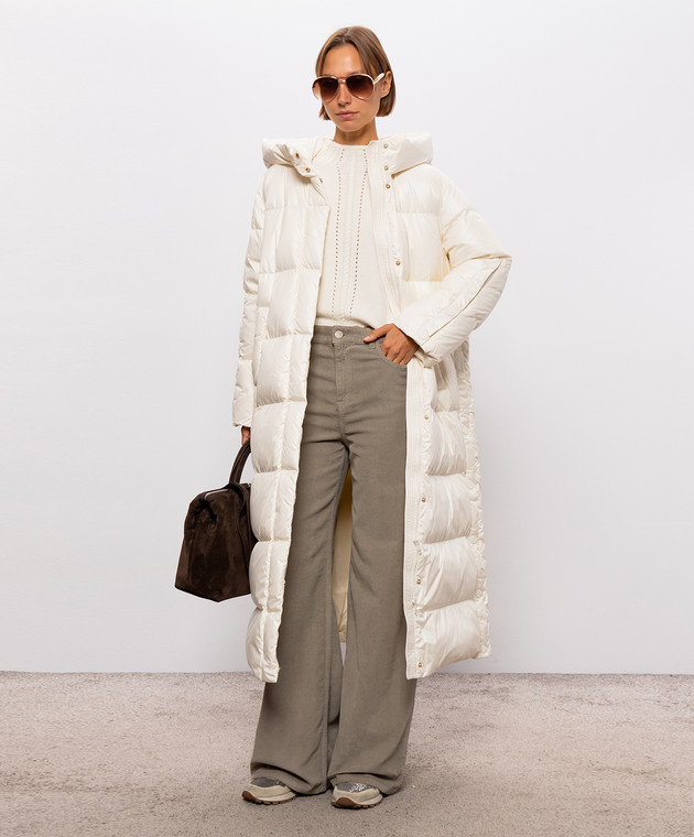 Twinset Бежевые замшевые штаны 262TT2362 изображение 2