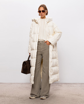 Twinset Бежевые бархатные брюки 262TT2362