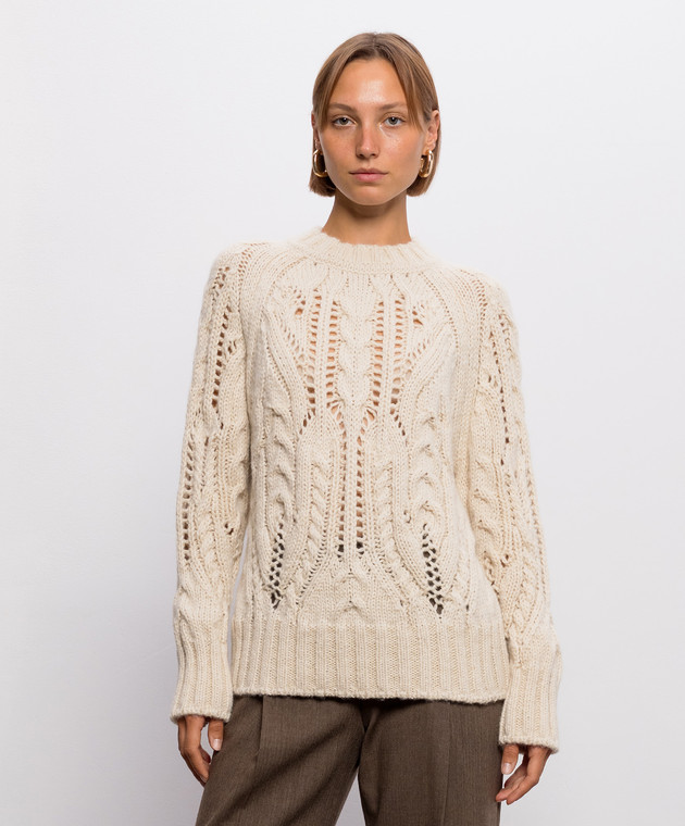 Ermanno Scervino Свитер из шерсти альпаки с фактурным узором D495M321NWJ изображение 3