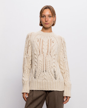 Ermanno Scervino Свитер из шерсти альпаки с фактурным узором D495M321NWJ
