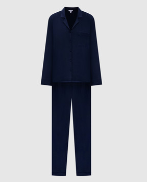 Dore & Rose Синя піжама з нашивкою логотипа TENCELPJSET