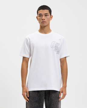Off-White Біла футболка з принтом логотипа 44MAA027F5J009