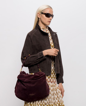 Gianni Chiarini Фіолетова замшева сумка Morgana BS12260CMPL