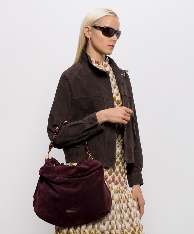Gianni Chiarini Фиолетовая замшевая сумка Morgana BS12260CMPL изображение 2