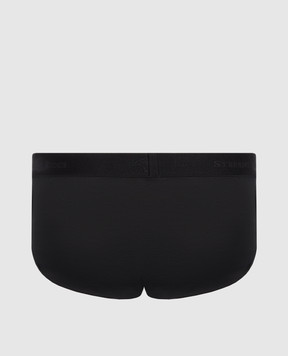 Stefano Ricci Чорні труси-сліпи з візерунком логотипа SLM2COTTON