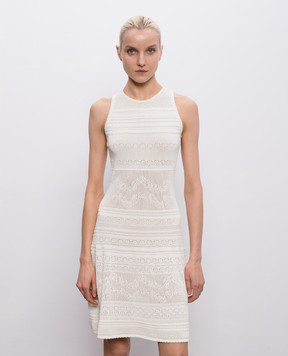 Twinset Сукня кольору айворі у візерунок 261TT3291
