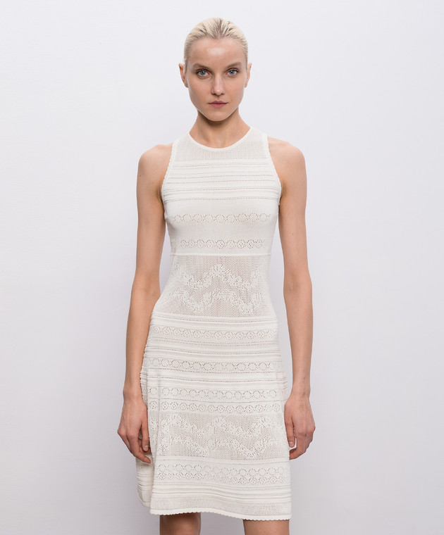Twinset Платье цвета айвори в узор 261TT3291 изображение 3
