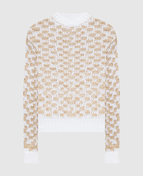 Peserico Білий джемпер з льоном A99103F039308A