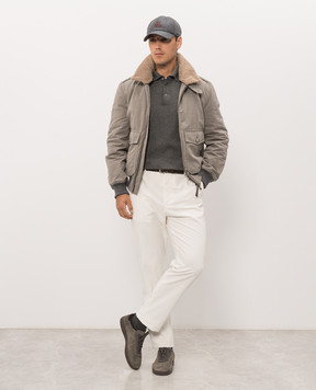 Brunello Cucinelli Зеленое поло из кашемира M2200295