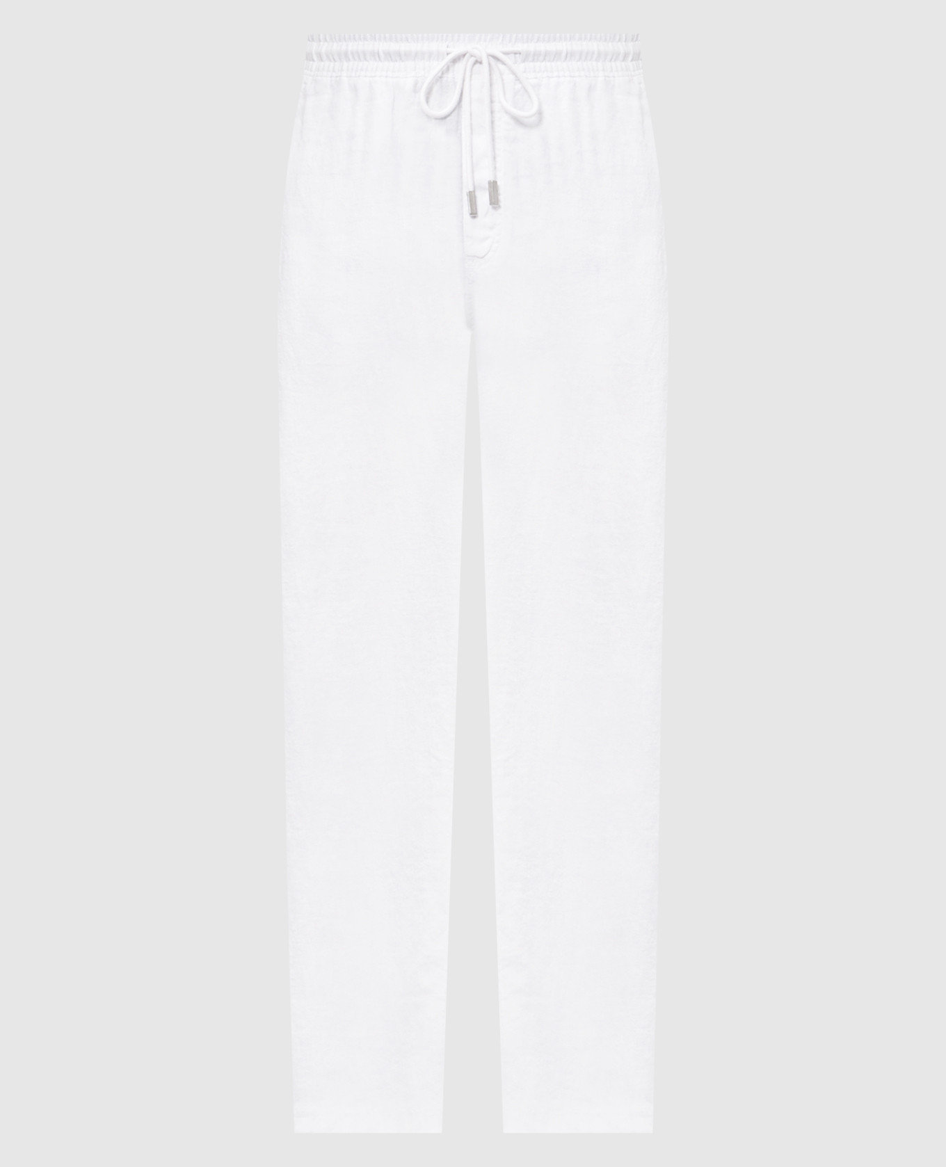 

Белые брюки из льна, Белый, Прямые брюки