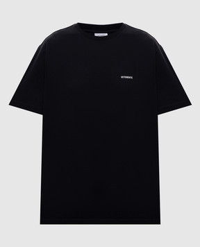 Vetements Черная футболка с принтом логотипа MH27TR161Bw