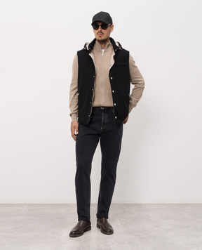 Brunello Cucinelli Темно синие джинсы с патчем логотипа M235PO1090