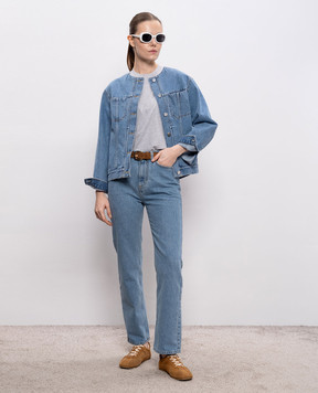 Loulou de Saison Блакитні джинси JUDE з патчем логотипа JUDELDS