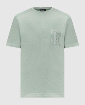 Stefano Ricci Зеленая футболка с кашемиром MVH5300100PRYABP