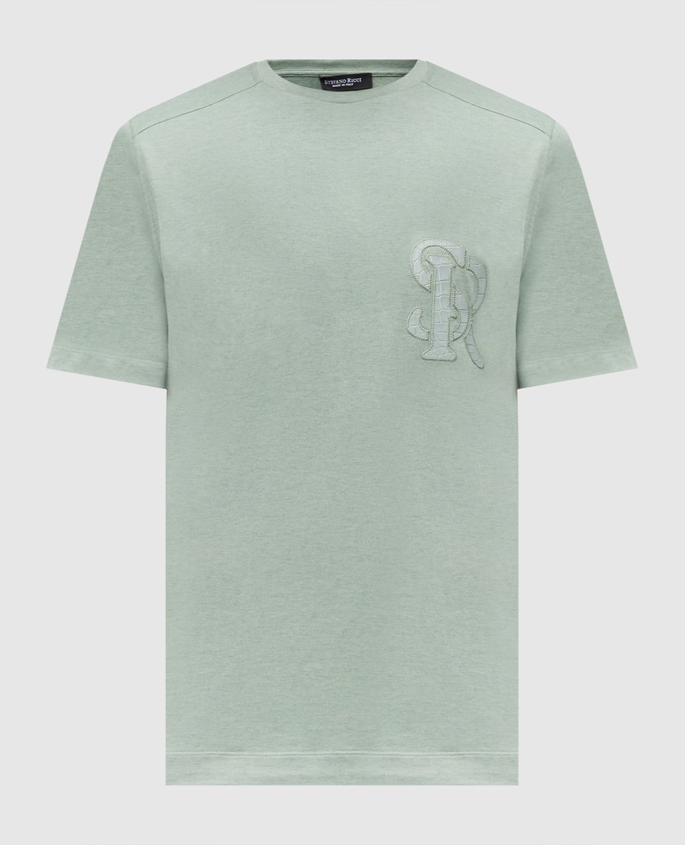 Зеленая футболка с кашемиром