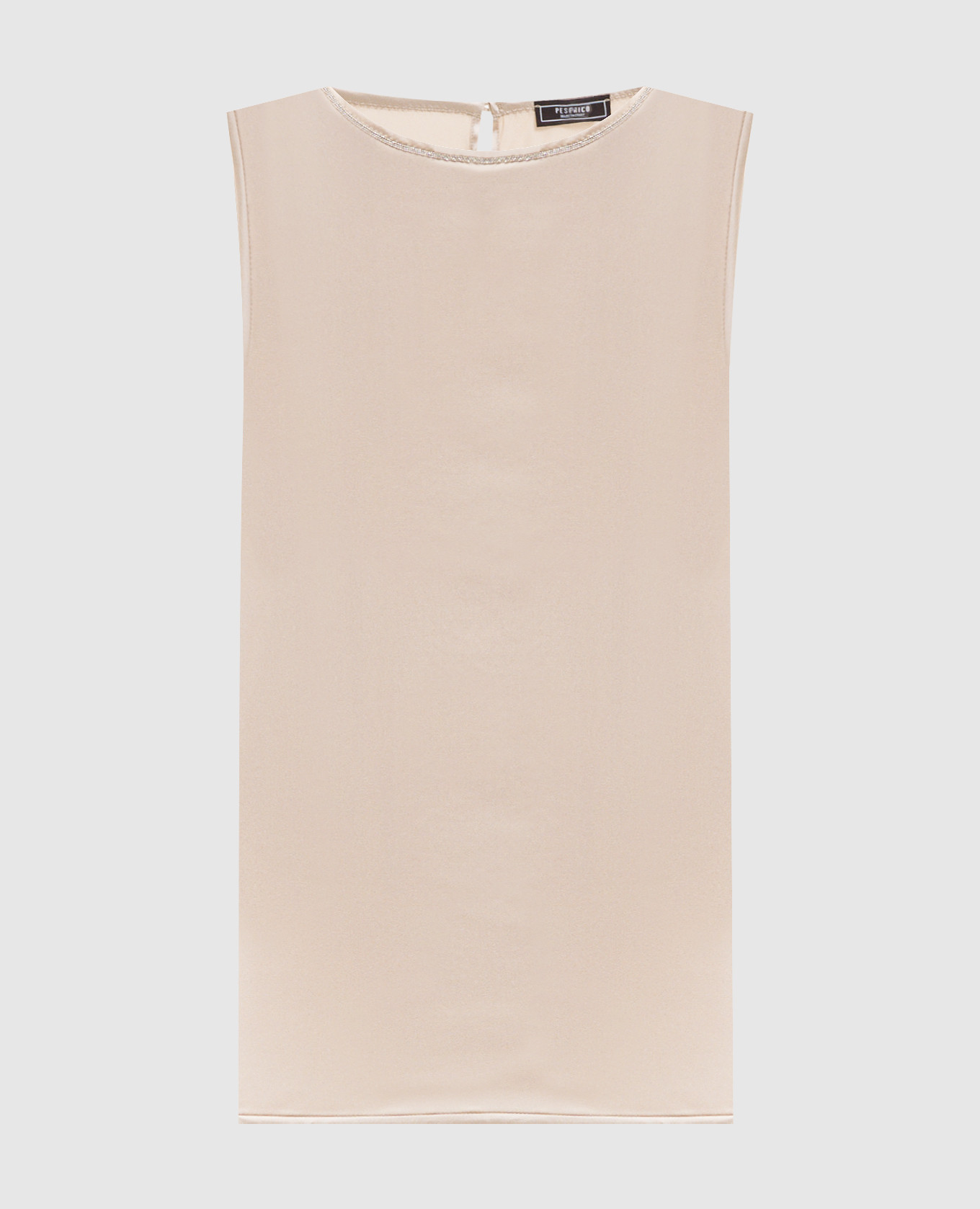 Бежевый топ из шелка