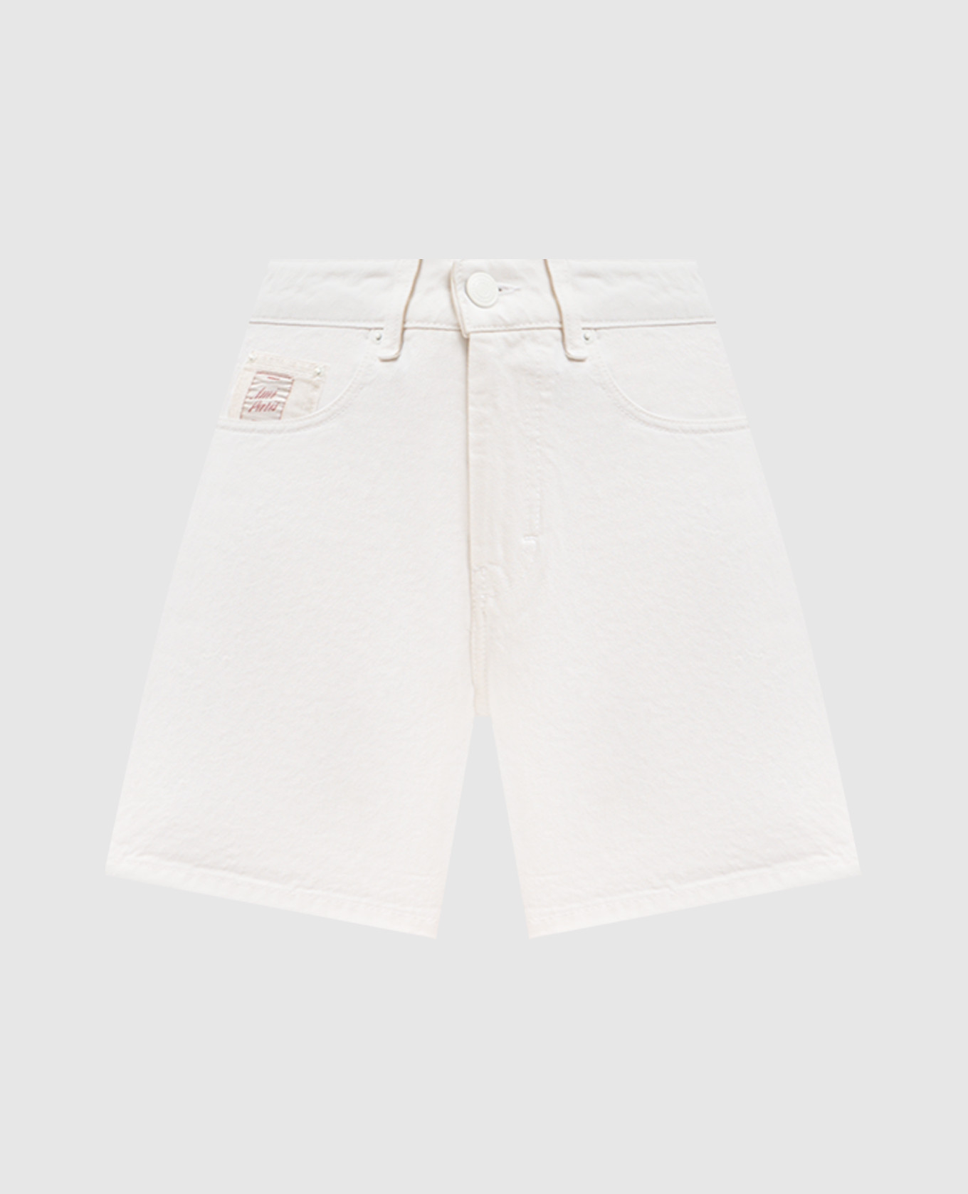 

Шорты цвета айвори с патчем логотипа, Бежевый, Шорты