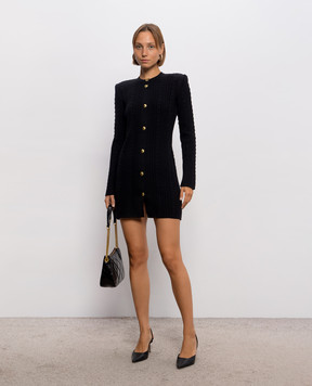 Twinset Черное платье с фактурным узором 262TP3100