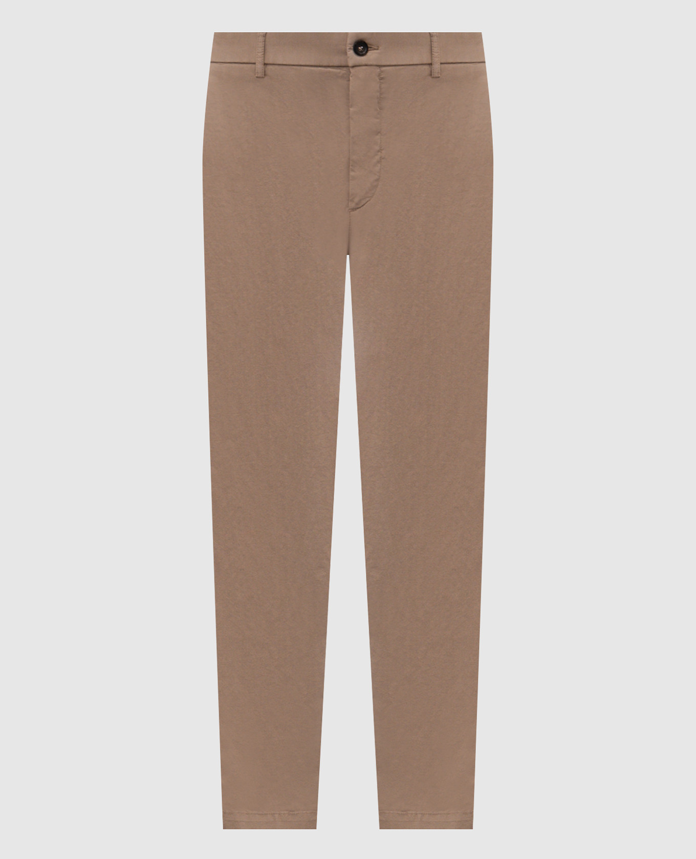 Коричневые брюки с нашивкой логотипа