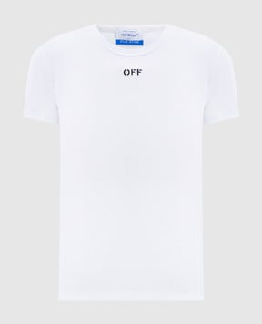 Off-White Белая футболка с логотипом OFF OWAA065C99JER005