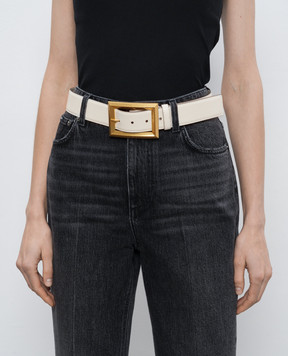 Jimmy Choo Білий шкіряний ремінь ARLIE ARLIEPKR