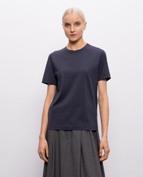 Brunello Cucinelli Синяя футболка с цепочкой MPT81BI100