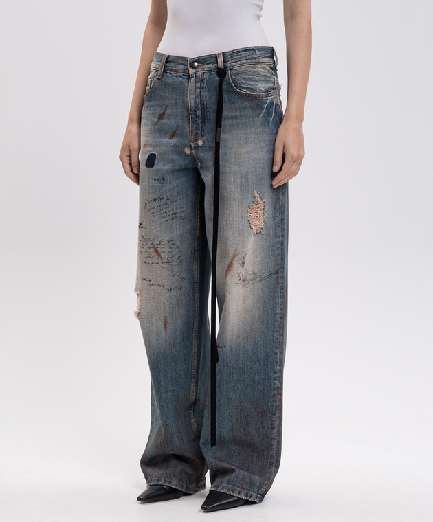 Ann Demeulemeester Синие джинсы Jakoba с винтажным эффектом B0014543FA787 изображение 3
