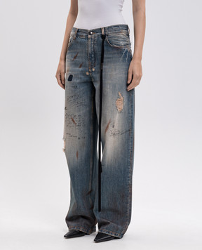 Ann Demeulemeester Синие джинсы Jakoba с винтажным эффектом B0014543FA787