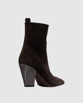 Brunello Cucinelli Коричневые замшевые казаки MZSFC2600