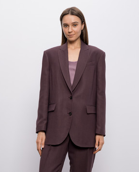 Brunello Cucinelli Фіолетовий жакет з льоном MH1267291