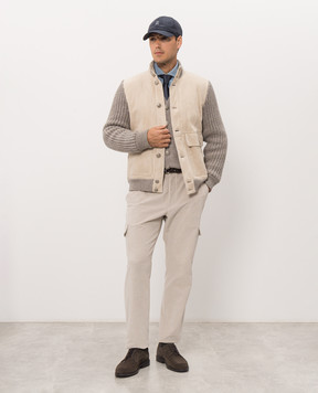 Brunello Cucinelli Серый кардиган из кашемира M22203806