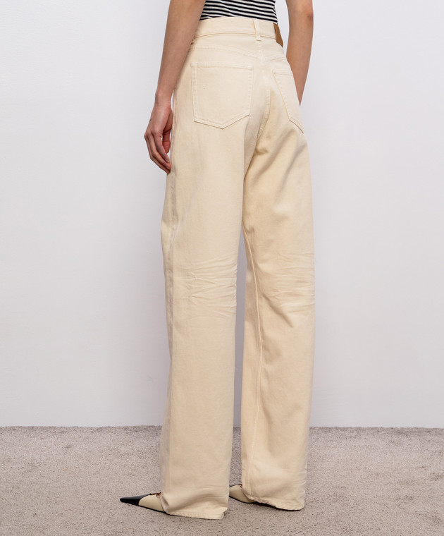 Saint Laurent Бежеві джинси з патчем 834135Y33WD зображення 4