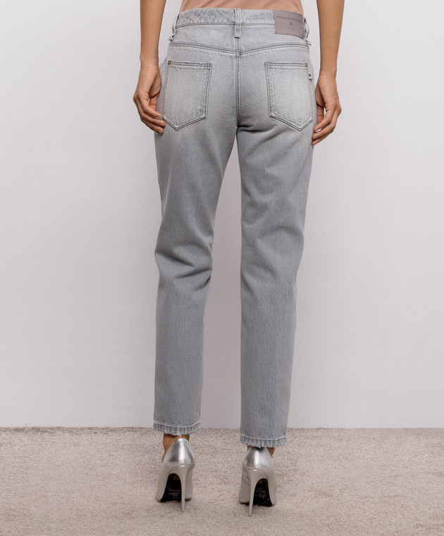Ermanno Scervino Сірі джинси з патчем логотипа D497P301CBGFV зображення 4