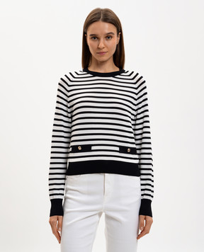 Twinset Білий джемпер в смужку 261AP3040