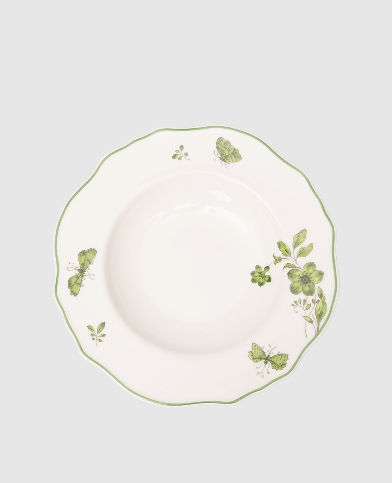 

Белая фарфоровая тарелка для супа Rosa Rosae, Белый, Посуда