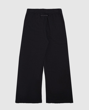 Maison Margiela MM6 Дитячі чорні спортивні штани з принтом M61158MM02X