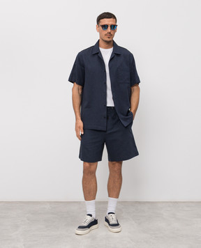 Iceberg Синие шорты с льном D0403625