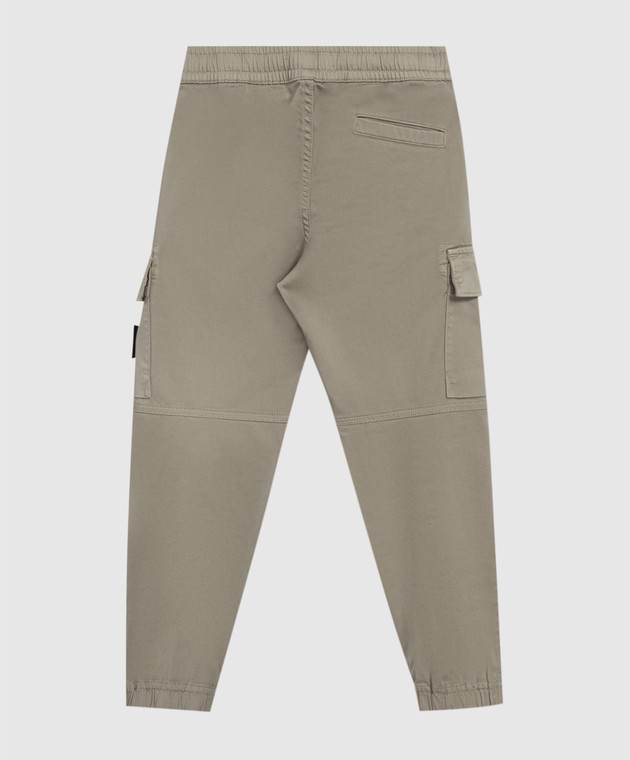 Stone Island Детские джоггеры-карго цвета хаки L2S163100006S00121012 изображение 2