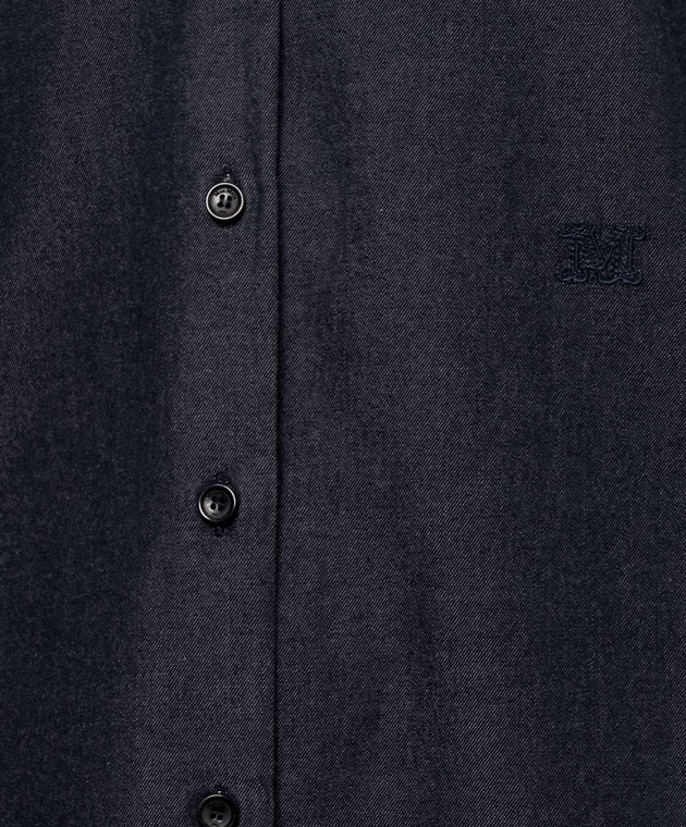 Max Mara Синяя джинсовая рубашка MOLO MXMMOLO изображение 5