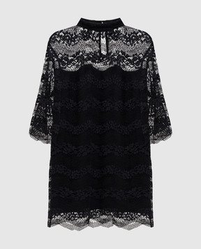 Twinset Чорна сукня міні з мережива 261TP2786